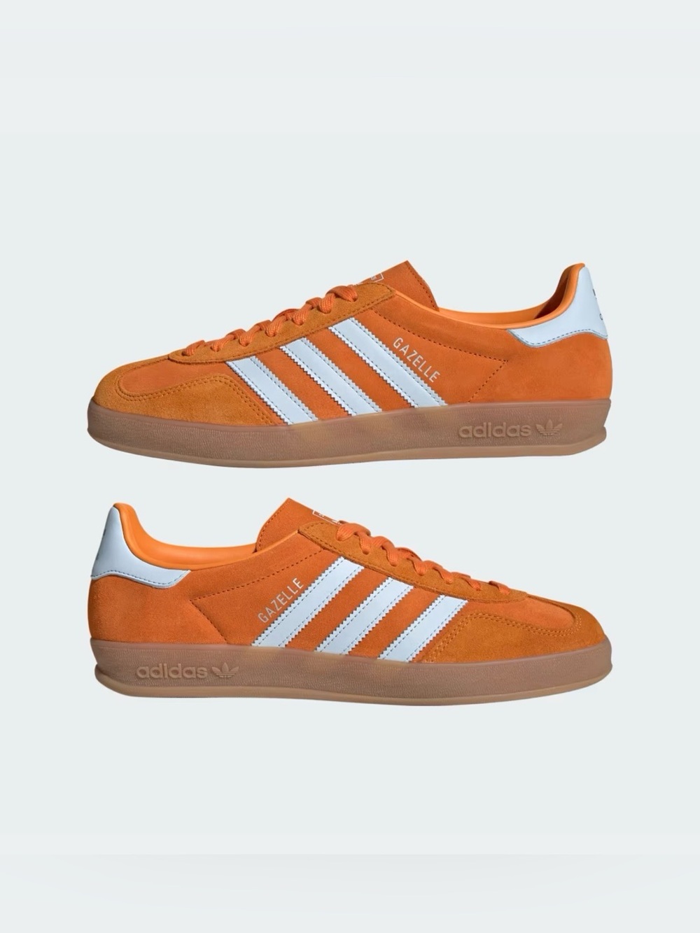 NWT Adidas Gazelle Indoor IH9640 Unity Orange Crystal Sky Gum Sneakers 6.5 - Picture 5 of 12